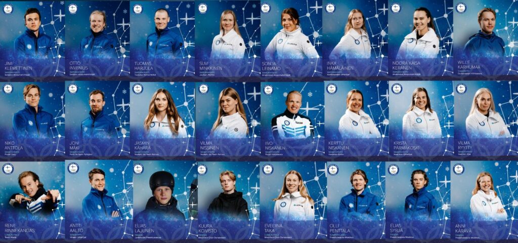 Urheilijat jotka ovat VRUA:n kasvatteja ja valittu Milano-Cortinan olympialaisiin.